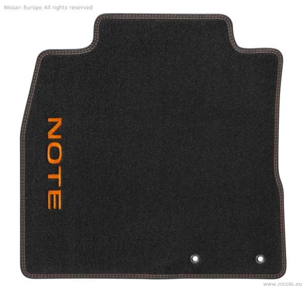 Textil-Fussmatten Oppama Orange Nissan Note E12